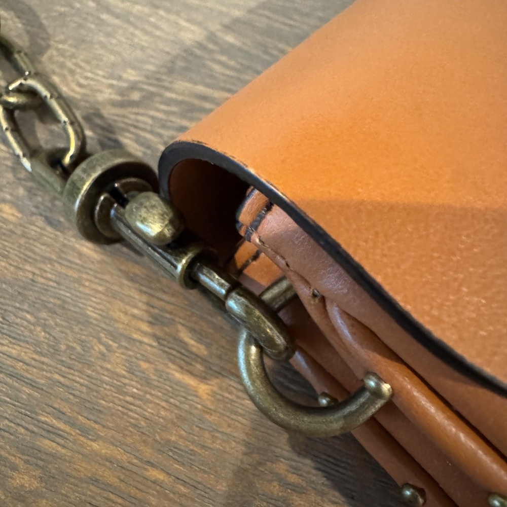 Zadig & Voltaire Tan Leather Crossbody with Antique Gold Hardware - Picture 3 of 8